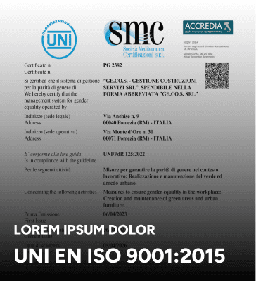 Certificazione UNI/PDR 125:2022